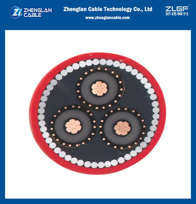 18/30kV N2XSY NA2XSY MV สายไฟฟ้า ทองแดง / อลูมิเนียม Conductor XLPE Insualted PVC Outer Sheath