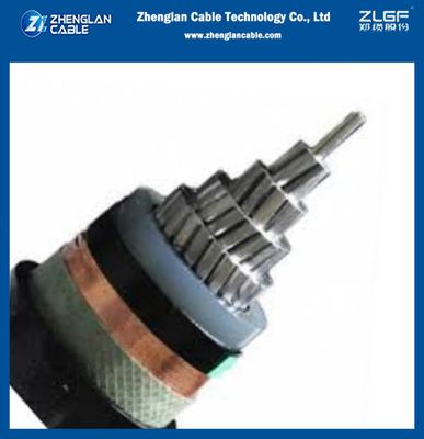 21/35kV สายไฟฟ้าความดันกลาง สายไฟฟ้าอัลลูมิเนียมที่ไม่ป้อมกัน 1x300mm2 AL/SC/XLPE/SC/CTS/PVC IEC 60502-2