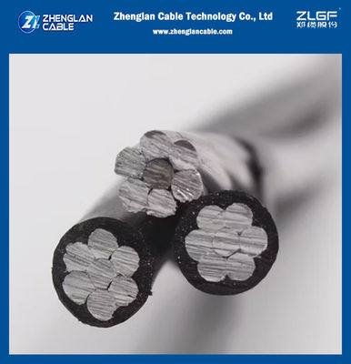 0.6 / 1kv อลูมิเนียม / อัลลูมิเนียมสกัดประสานงาน XLPE ติดกัน 2 * 1/0 + 1/0 AAAC AWG ABC สายไฟฟ้า