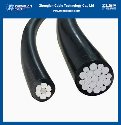 สายไฟเหนือศีรษะ AAC ฉนวน XLPE อะลูมิเนียมบิดเกลียว สายเคเบิล ABC 2*16 ตร.มม.