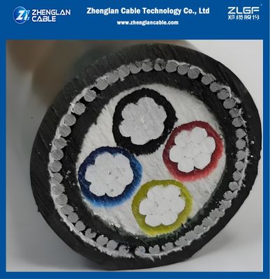 สายไฟแรงดันต่ำ สายไฟใต้ดิน หุ้มฉนวน XLPE เสริมแรงด้วยลวดเหล็ก อลูมิเนียม/XLPE/PVC/SWA/PVC 4x35 ตร.มม. IEC60502-1