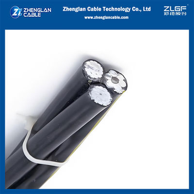 สายเคเบิล ABC 1KV Triplex AAC/XLPE+ACSR/XLPE 2x2AWG+2AWG ASTM S76-474