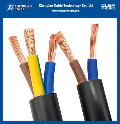 สายพีวีซียืดหยุ่น RV-K 0.6/1KV สําหรับรูปร่างของตัวนําวงกลมในสภาพแวดล้อมอุตสาหกรรม