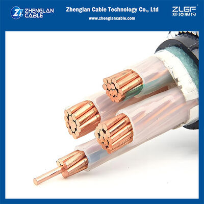 4x25mm2 ทองแดงนําสายไฟฟ้าความดันต่ํา สายไฟฟ้า IEC60502-1 XLPE ปกปิด PVC