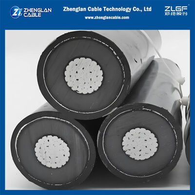 12/20KV 3x1x150mm2 สายเคเบิลอลูมิเนียมบิดเกลียวแรงดันปานกลาง (HTA) NFC 33-226 การใช้งานใต้ดิน