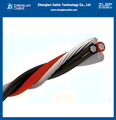 สายเคเบิลอลูมิเนียม Quadruplex 3x70+70 มม2 เนี่ยนิวเทรล AAC/XLPE+AAC 0.6/1kv
