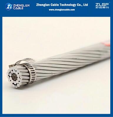 ACSR SWAN 4AWG อลูมิเนียม: 6/2.12 เหล็ก: 1/2.12 ตัวนำเปลือยเหนือศีรษะเสริมเหล็กกล้าตามมาตรฐาน ASTM B232
