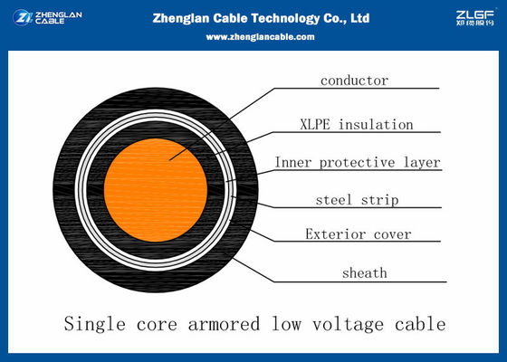 ส่วนชื่อ:1*50~1*1000mm2 1 Core Al/CU XLPE ติดกัน, เทปเหล็กกระบี่, สายไฟฟ้า PVC ห่อ ((NA2XBY/NAYBY)
