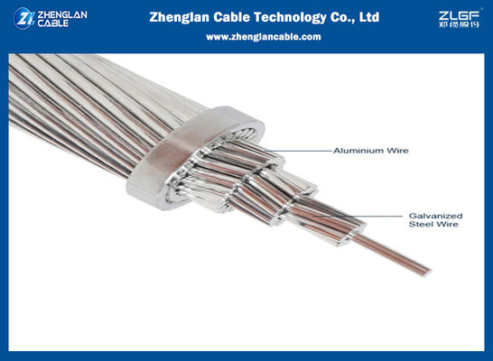 สายอลูมิเนียมแกนเหล็กเสริมแรงแกนเดี่ยว ตัวนำแข็ง ตัวนำเหนือศีรษะหลายแกน