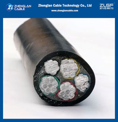 อลูมิเนียม Core Pvc Insulated Pvc Sheathed LV Power Cable 1kv 4x50+1x25mm2